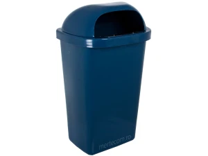 Cos gunoi stradal Meco 50 litri H-60 cm (Albastru)