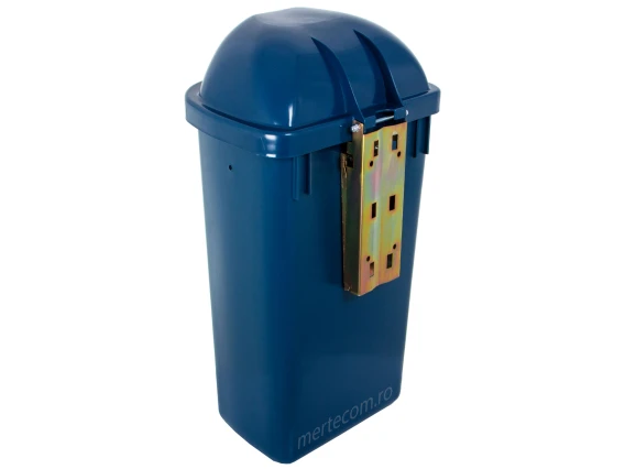 Cos gunoi stradal Meco 50 litri H-60 cm (Albastru)