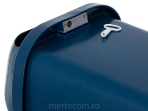 Cos gunoi stradal Meco 50 litri H-60 cm (Albastru)