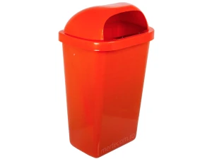 Cos gunoi stradal Meco 50 litri H-60 cm (Portocaliu)