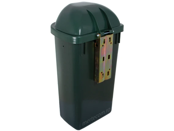 Cos gunoi stradal Meco 50 litri H-60 cm (Verde)