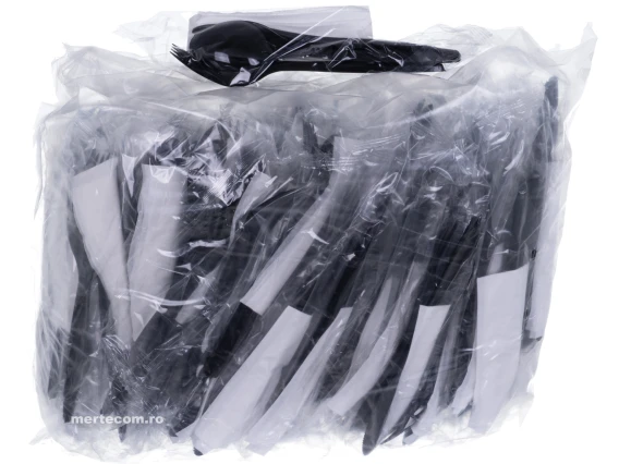 Set catering Tris negru 100buc