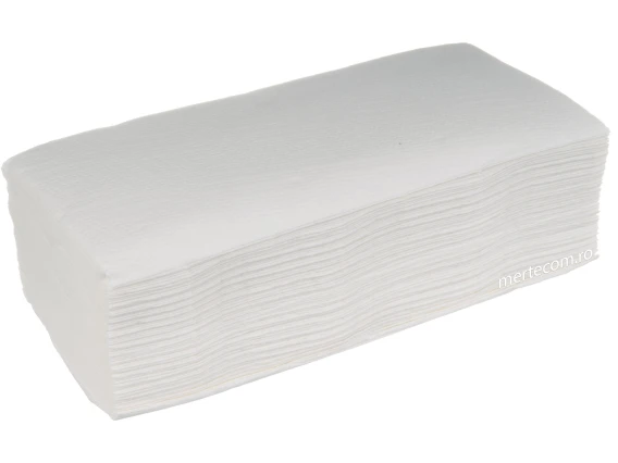 Prosoape pliate in V alb Elfi 21x25 cm 2straturi 150bucati