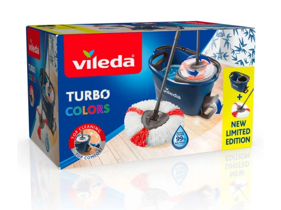 Mop rotativ Vileda EasyWring&Clean Turbo Color (Albastru)