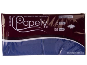 Servetele masa colorate Papely 33cmx33cm 2straturi 250bucati (Albastru)