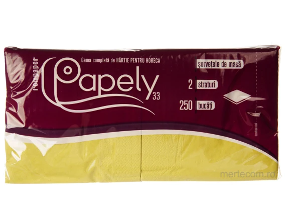Servetele masa colorate Papely 33cmx33cm 2straturi 250bucati (Verde)