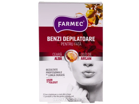 Benzi depilatoare pentru fata Farmec 20 bucati