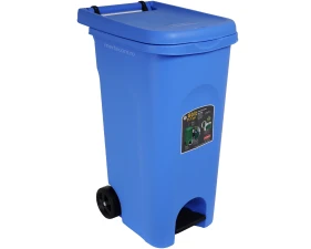 Cos pubela colectare selectiva cu pedala Urban 80litri H80cm (Albastru)