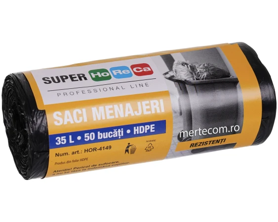 Saci menaj Super Horeca 35 litri 50 bucati HDPE
