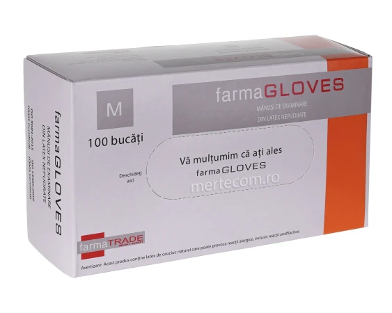 Manusi latex nepudrate FarmaGloves(100buc/cutie) marimea M