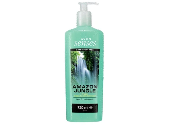 Sampon si gel de dus 2in1 Avon Senses Men 720ml (Amazon Jungle)