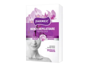 Benzi depilatoare pentru fata Farmec 20 bucati (Orhidee)