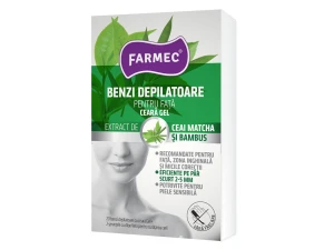 Benzi depilatoare pentru fata Farmec 20 bucati (Ceai Matcha&Bambus)