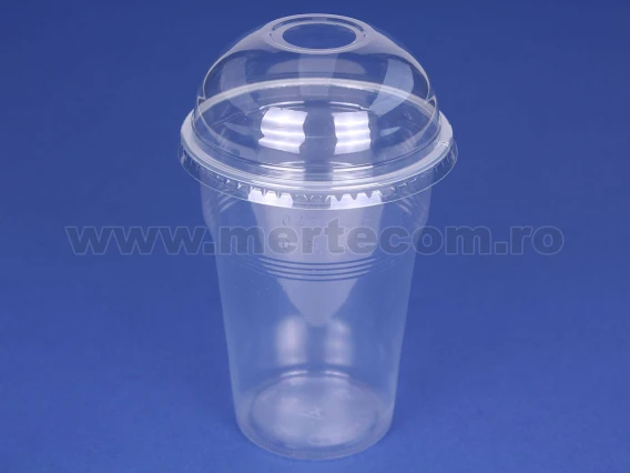 Pahar fresh transparent cu capac deschis 400ml