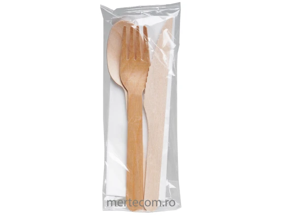 Set catering tris lemn 100buc/set