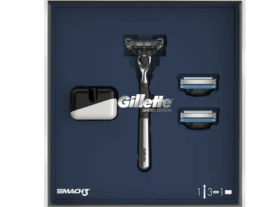 Aparat de ras Gillette Mach3 + 2 rezerve + suport