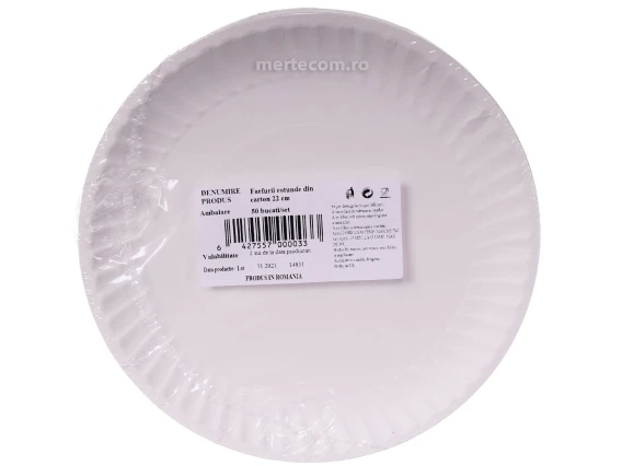 Farfurii rotunde din carton 22cm 50bucati/set