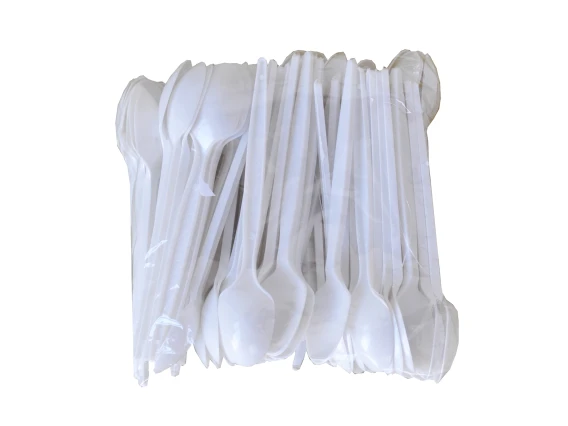 Lingurite plastic de unica folosinta albe 100bucati/set