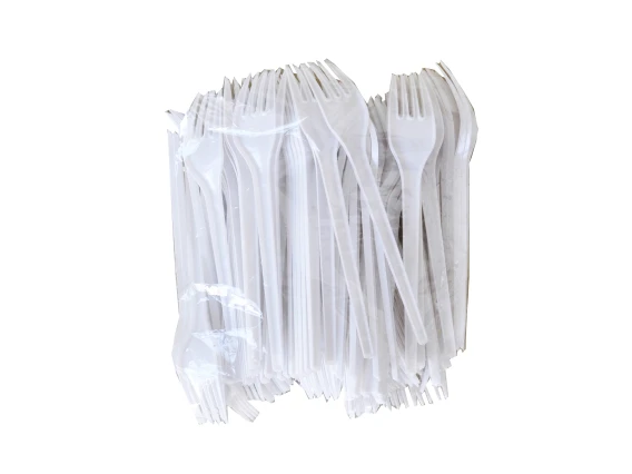 Furculite plastic de unica folosinta albe 100buc/set