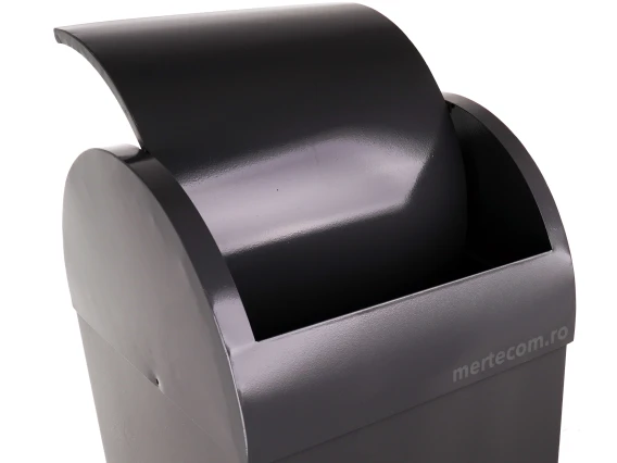 Cos metalic negru Meco Cati 80 litri H-80cm