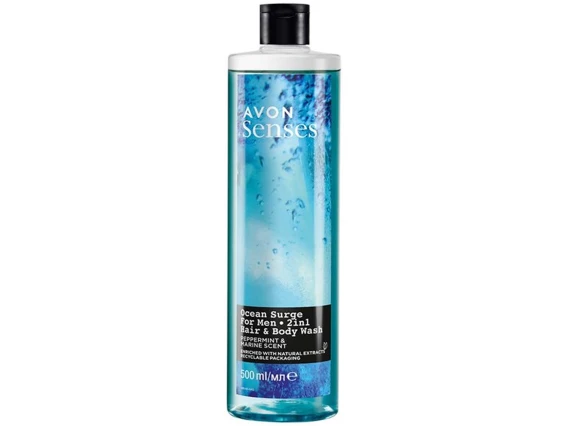 Sampon si gel de dus 2in1 Avon Senses Men Ocean Surge 500ml