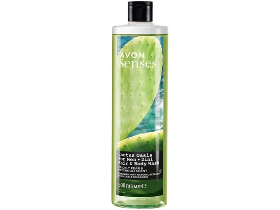 Sampon si gel de dus 2in1 Avon Senses Men Cactus Oasis 500ml