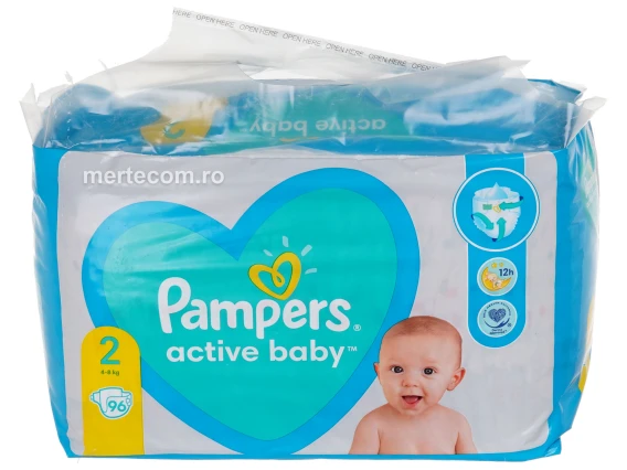 Pampers active baby numarul 2 96 bucati