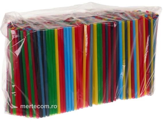 Paie drepte colorate neambalate 1000bucati