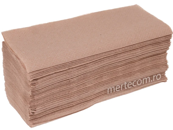Prosop pliat brown V 21x25cm 1strat 200bucati