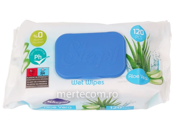 Servetele umede cu capac Sleepy Aloe Vera 120buc