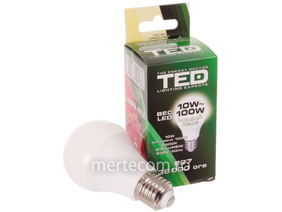 BEC LED E27 10W lumina rece TED000460 A60