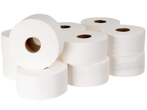 Hârtie igienică Jumbo alba 400g 2straturi Rompaper