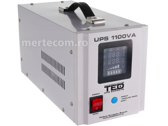 UPS 1100VA/700W runtime extins utilizeaza un acumulator (neinclus) TED UPS Expert TED000323