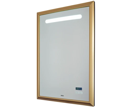 Oglindă baie cu iluminare, afisaj și dezaburire, 90x60cm, Meco WLM60