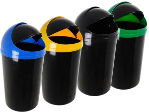 Cos gunoi Cosmo cu capac glisant 30 litri H-62 cm