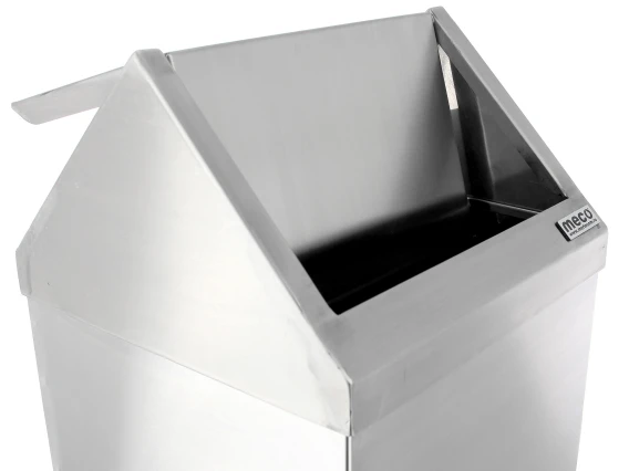 Cos gunoi dreptiunghiular inox satinat push-bin Meco 25 litri  H 48cm