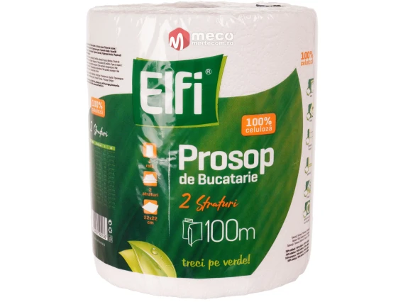 Prosop de bucatarie Elfi 2straturi 454foi 100metri 22x22cm
