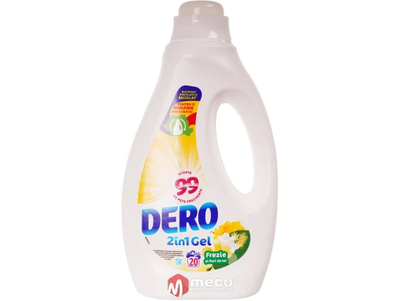 Detergent rufe lichid automat Dero 2in1 1litru (Frezie si flori de tei)