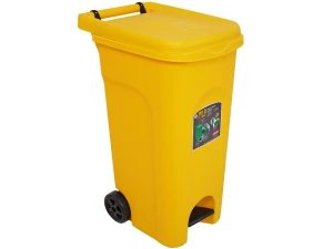 Cos pubela colectare selectiva cu pedala Urban 80litri H80cm (Galben)