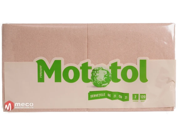 Servetele colorate laminate 2straturi 120bucati Mototol (Natur)