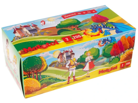 Servetele fine la cutie Mototol Kids 2straturi 200buc