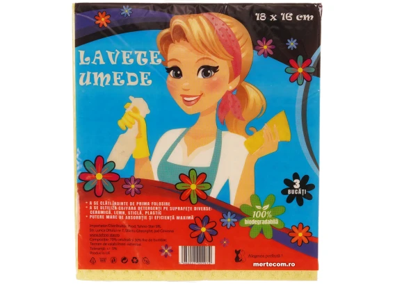 Lavete umede oti 18x16cm 3/set