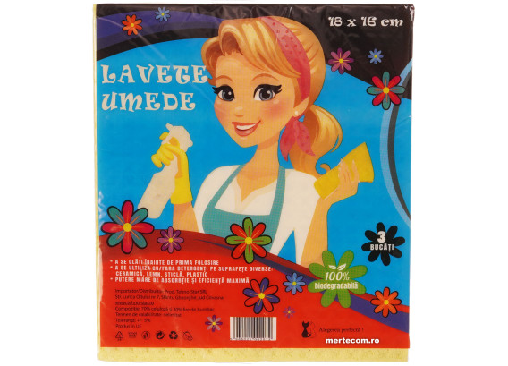 Lavete umede oti 18x16cm 3/set