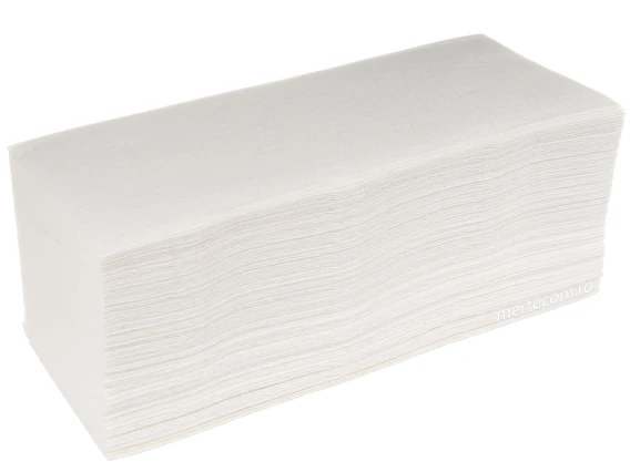 Prosoape pliate in V albe 20x24cm 2straturi 150bucati