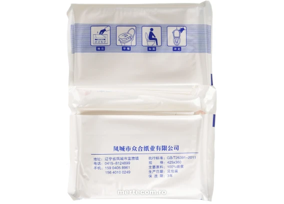 Set 10 protectii igienice colac wc biodegradabile Travel Pack