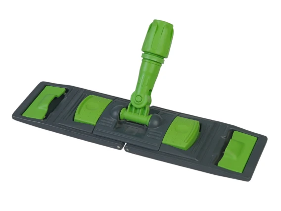 Suport mop plat profesional verde 40cm, cu urechi si buzunare