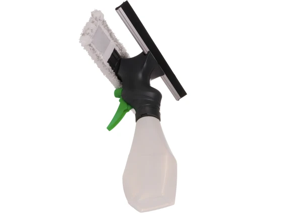 Sistem 3 in 1 de sters geamuri, pulverizator, burete si racleta