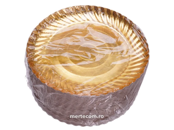 Farfurii din carton aurii