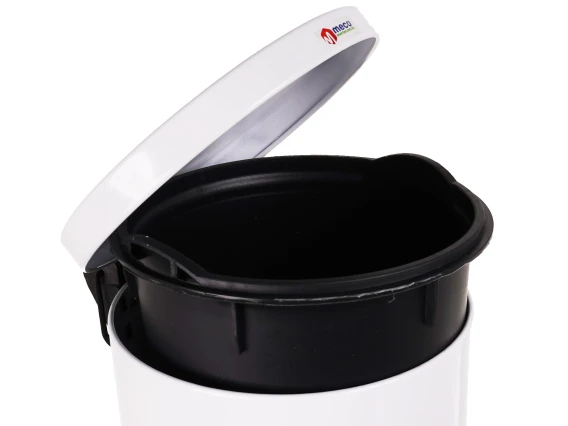 Cos gunoi cu pedala 12 litri alb Meco 815B H-35cm