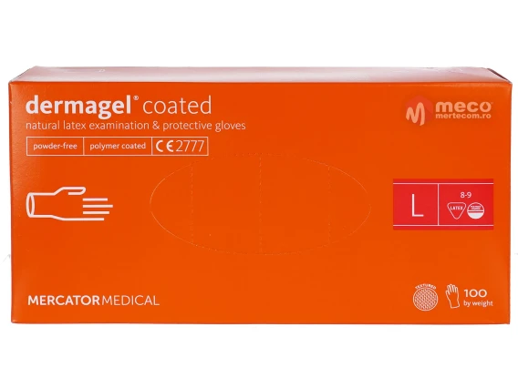 Manusi latex nepudrate Dermagel (100buc/cutie) marimea L